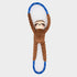 Zippy Paws RopeTugz Sloth Rope and Squeaky Plush Dog Toy - Large  