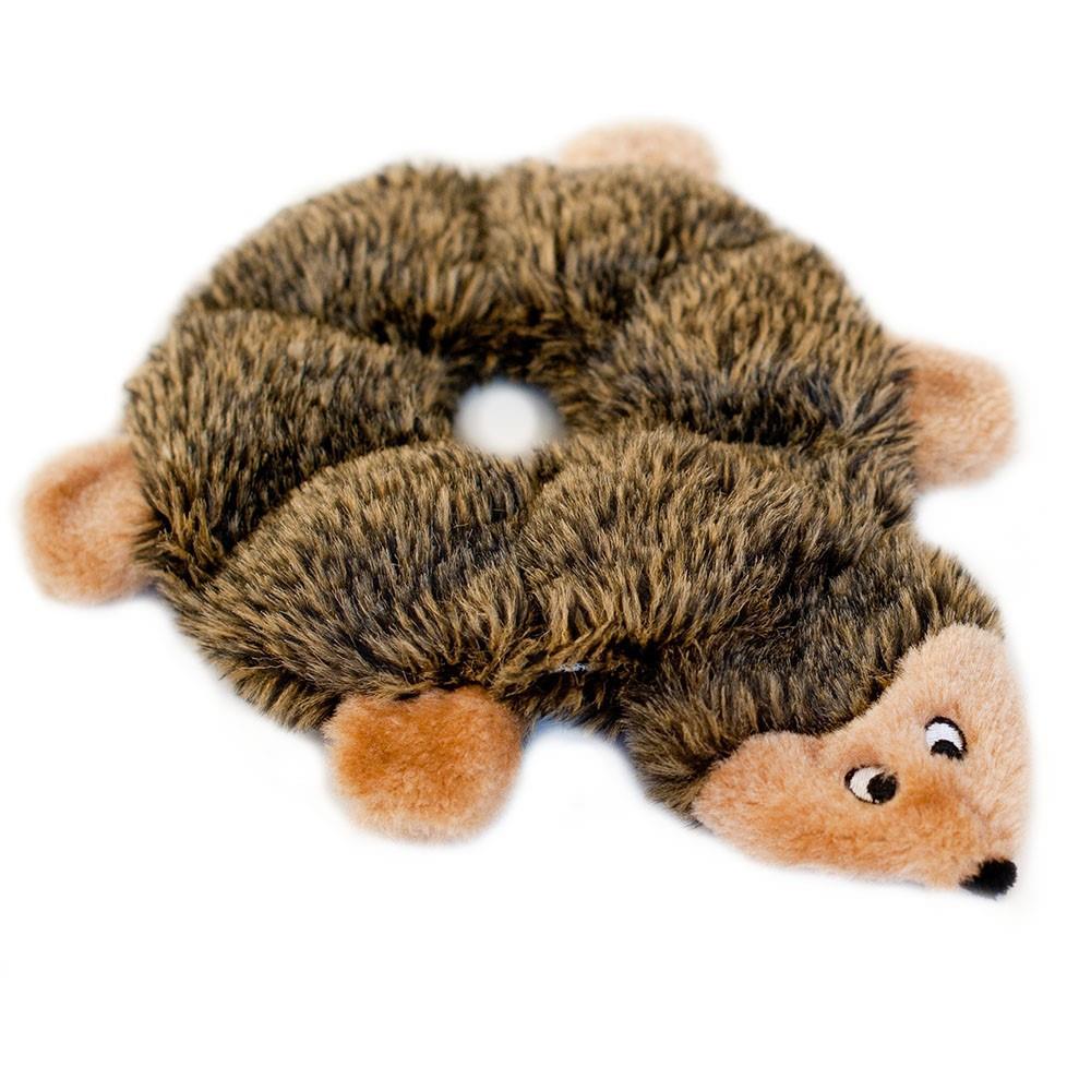 Zippy Paws Loopy Hedgehog No-Stuffing Squeak and Soft Dog Toy - Medium  