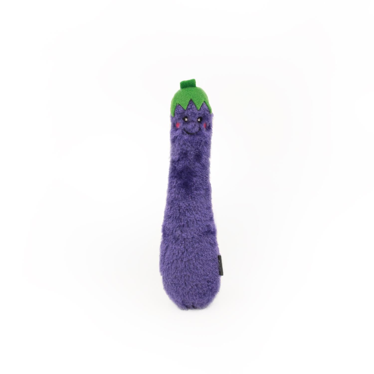 Zippy Paws Kickerz Eggplant Plush Catnip Cat Toy - Small  