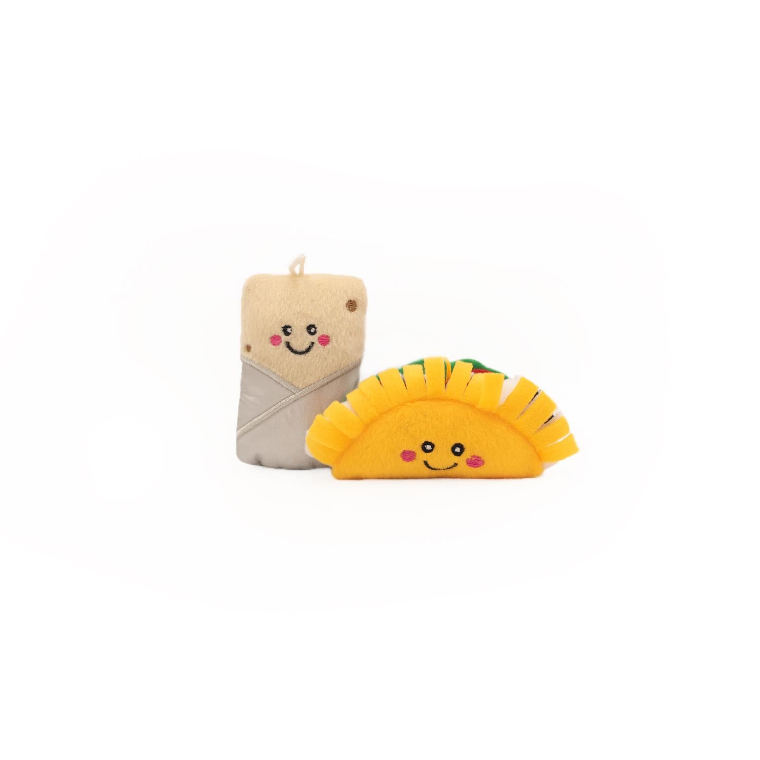 Zippy Paws Taco Burrito Catnip Plush Cat Toy - Small  