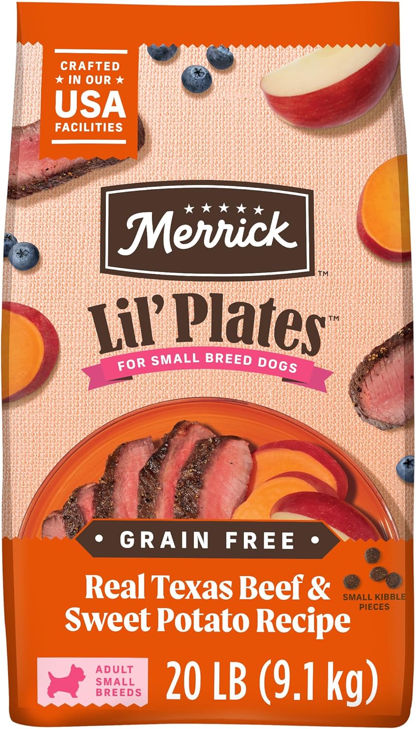 Merrick Lil' Plates Grain-Free Beef & Sweet Potato Puppy Small Breed Dry Dog Food - 20 lb Bag