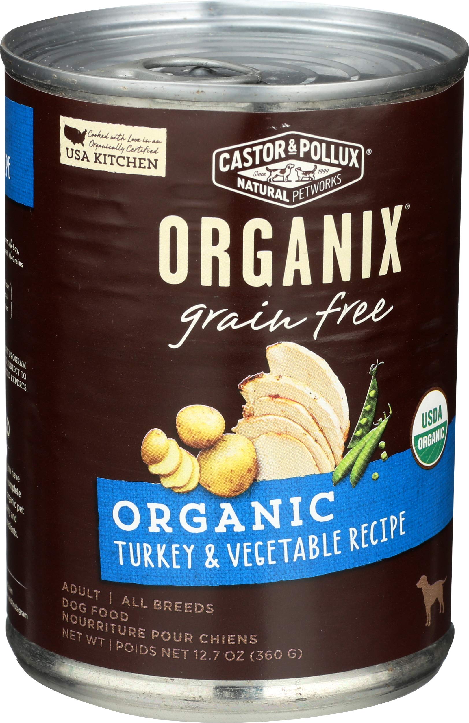 Castor and Pollux Grain-Free Turkey and Vegetables Canned Dog Food - 12.7 Oz - Case of 12  