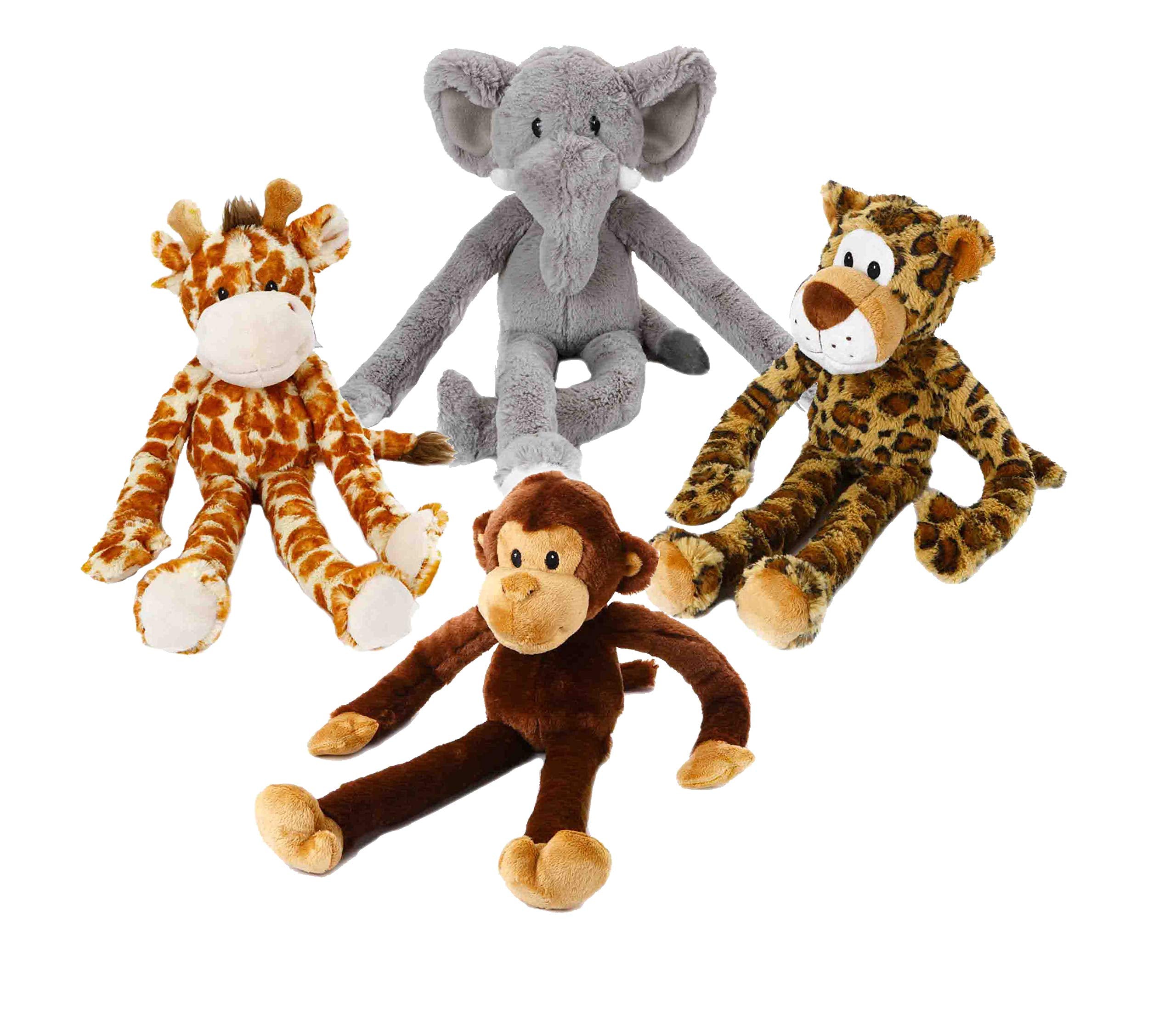 Multipet Swingin' Safari Giraffe Squeak and Plush Dog Toy - 19