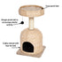 Midwest Nuvo Scout Fine N' Fun Wicker Cat Tree Furniture - Beige  