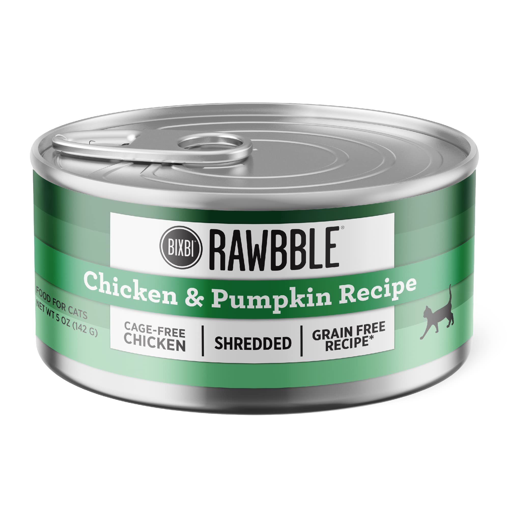 Bixbi Rawbble Shredded Chicken and Pumpkin Canned Cat Food - 5 Oz - Case of 24  