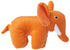 Mighty Junior Safari Elephant Squeak and Plush Floating Dog Toy- Orange - Small  