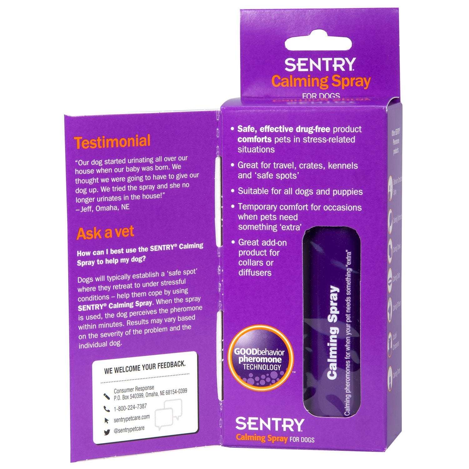 Sentry Behavior Calming Dog Spray - 1.62 Oz  