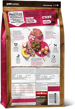 Petcurean Now Fresh Grain-Free Red Meat Lamb and Pork Adult All-Breed Dry Dog Food - 22 Lbs