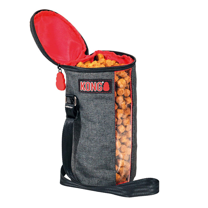 Kong Hiking Multi-Pocket Travel Pet Food and Treats Storage Bag - Black and Red