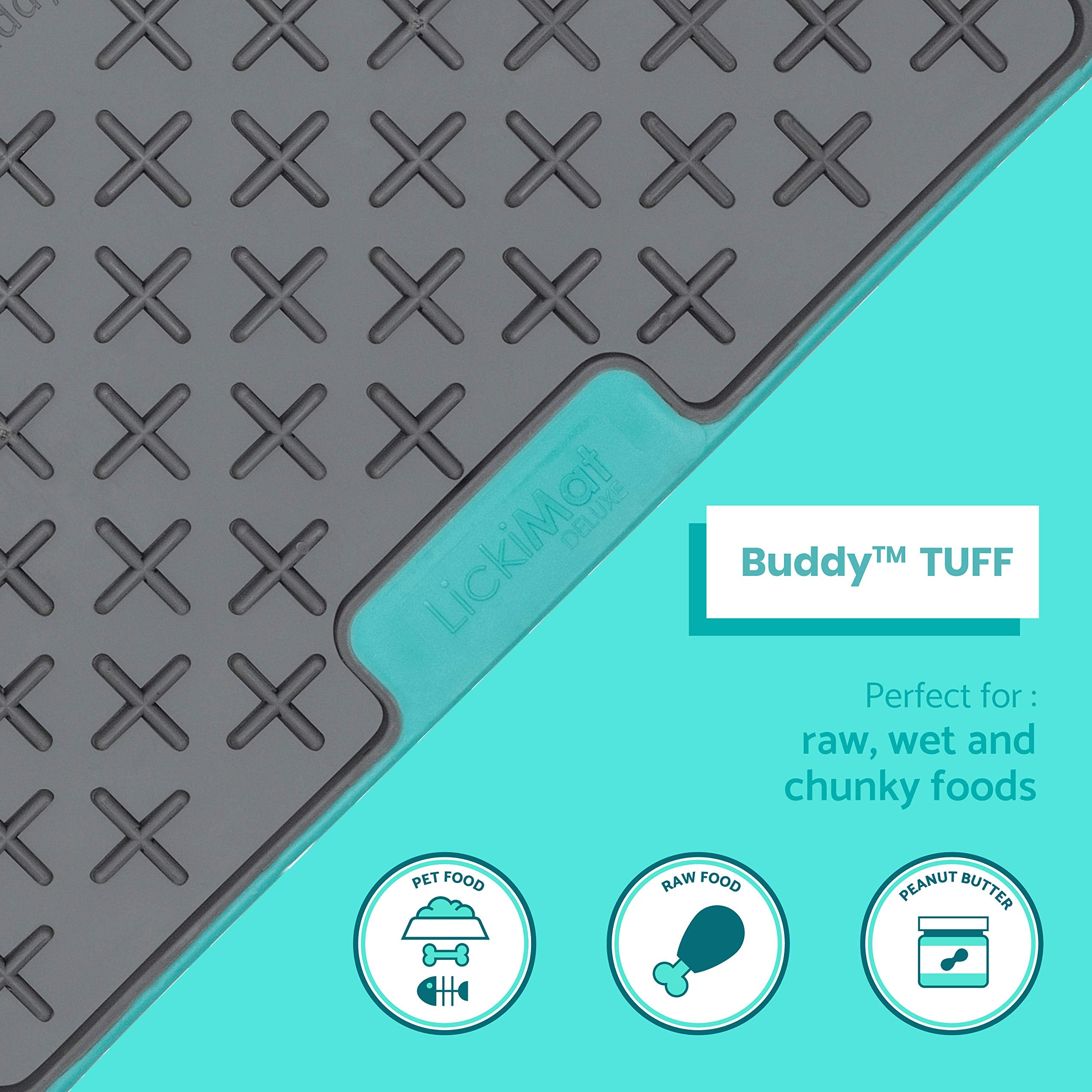 Innovative Pet Lickimat Tuff Buddy Durable Slow Feeding Mat for Dogs - Orange  