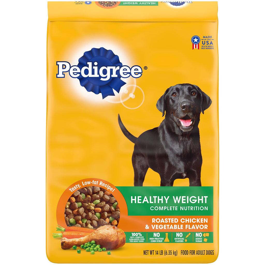 Pedigree Healthy Weight Roasted Chicken and Vegetables Adult Dry Dog Food - 14 Lbs  