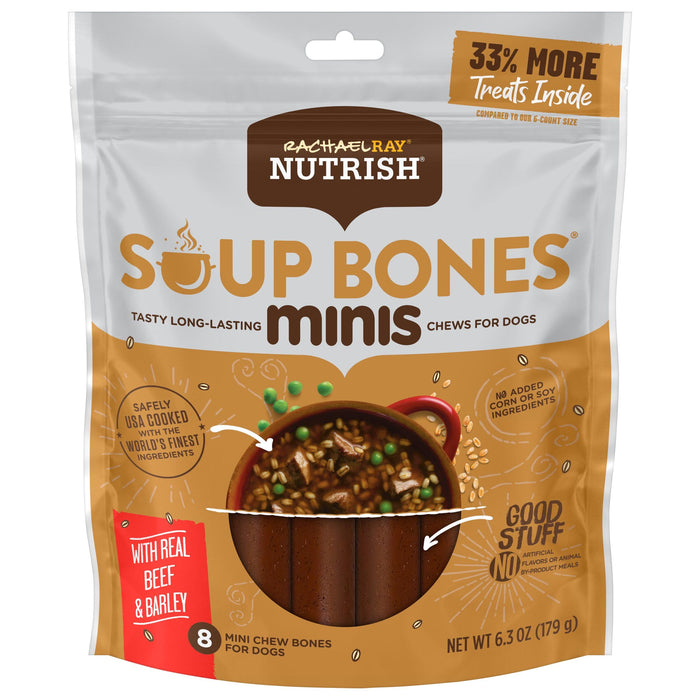 Rachael Ray Nutrish Soup Bones Chicken and Veggie Hard Chews Dog Treats - 6.3 Oz - Case...