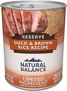 Natural Balance Limited Ingredient Diet Reserve Duck and Brown Rice Adult Canned Dog Food - 13 Oz - Case of 12 Default Title
