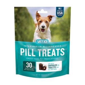 VETIQ Pill Treats Chicken Flavored Advanced Soft Chew Dog Tablet and Pill Wraps or Cove...