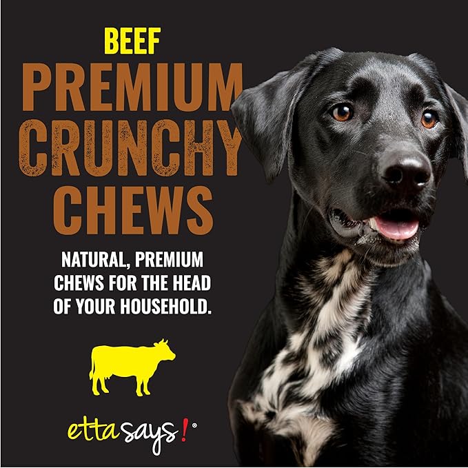 Etta Says High-Protein Buffalo Chews Premium Crunch and Chewy Natural Dog Chews - 4.5 Inches - 36 Count