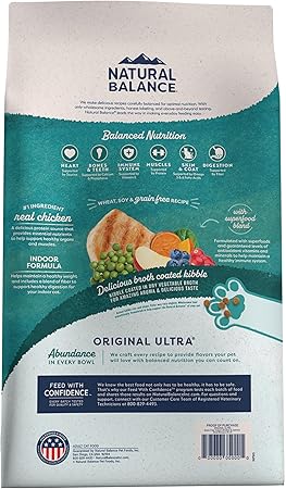 Natural Balance Original Ultra Grain-Free Indoor Chicken and Salmon Adult Dry Cat Food - 6 Lbs