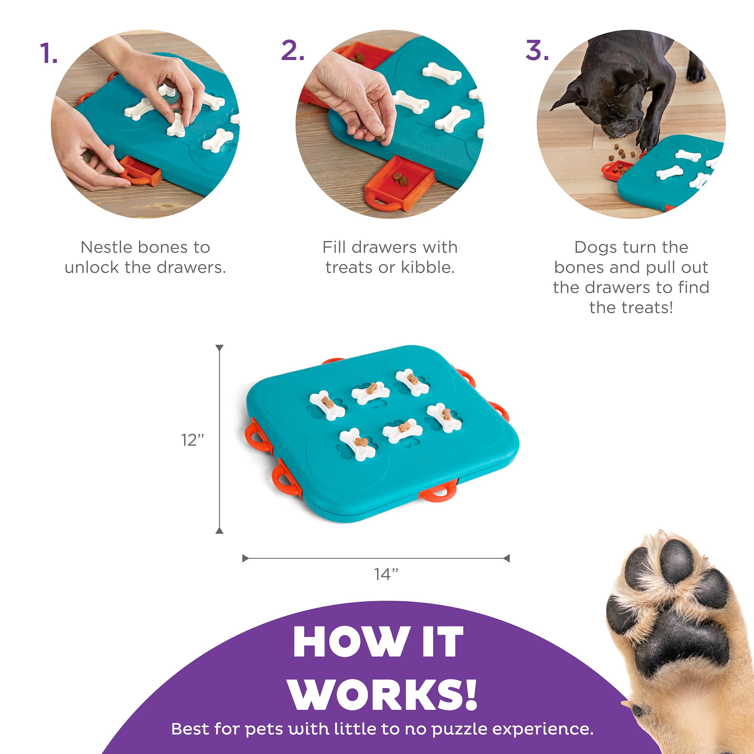 Outward Hound Casino Interactive Treat Rewarding Puzzle Solving Dog Toy and Feeder  