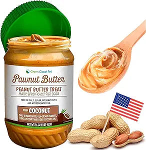 Green Coast Pet Pawnut Butter with Coconut Spreadable and Lickable Dog Treat - 1 Lb