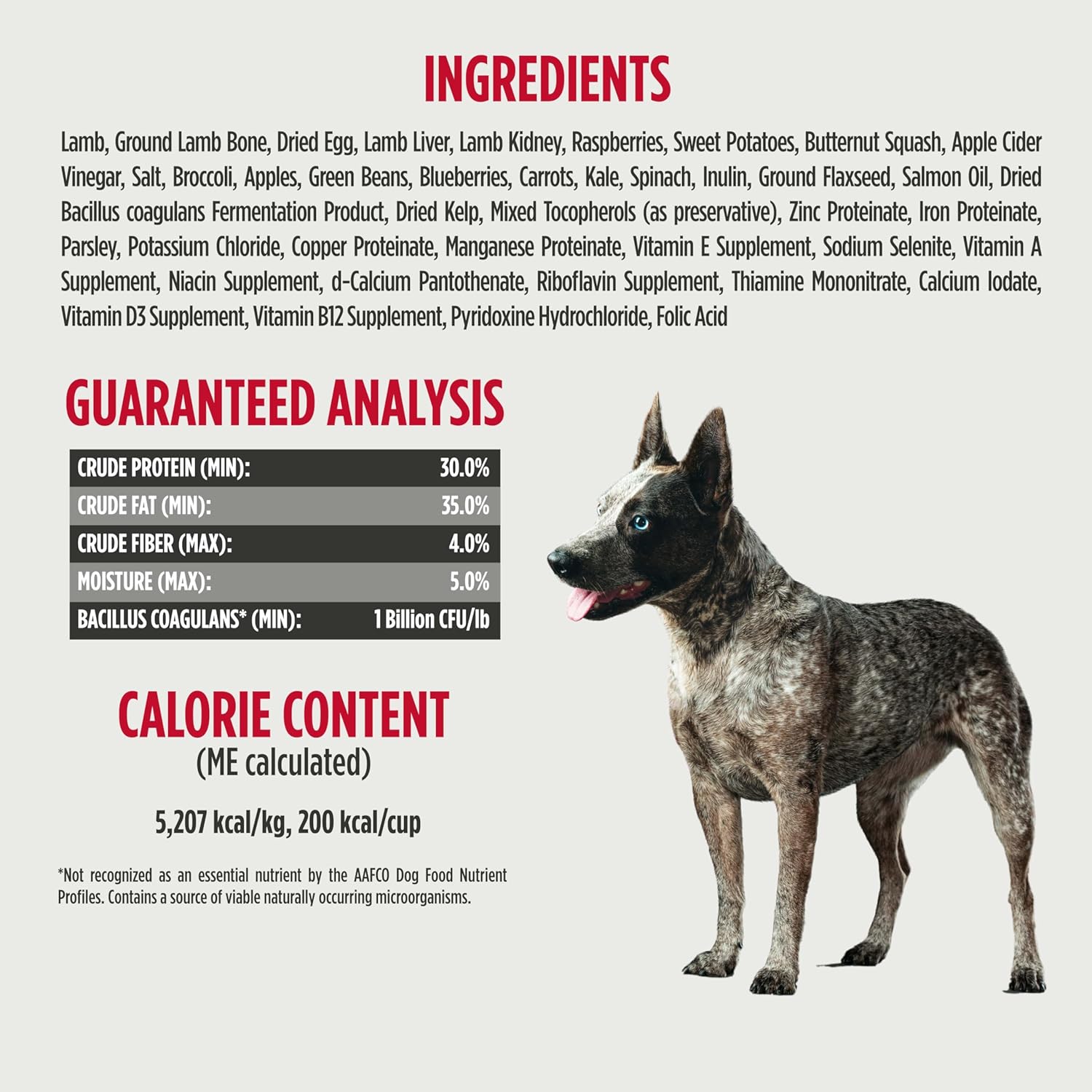 Nulo Grain-Free Freeze-Dried Raw Lamb with Raspberries Complete and Balanced Dry Dog Food