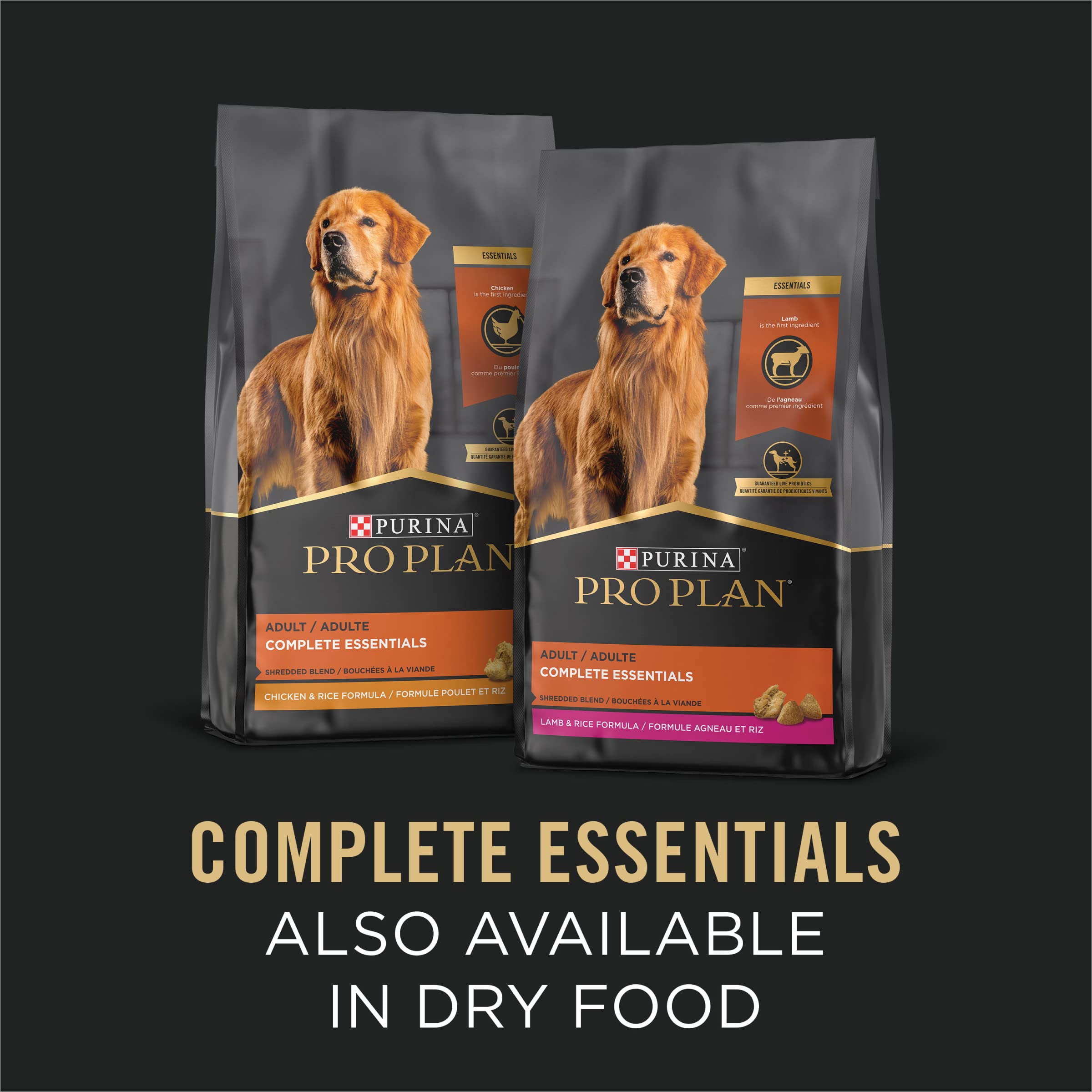 Purina Pro Plan Complete Essentials Grain-Free Classic Chicken and Carrots Pate Entrée Adult Canned Dog Food - 13 Oz - Case of 12  