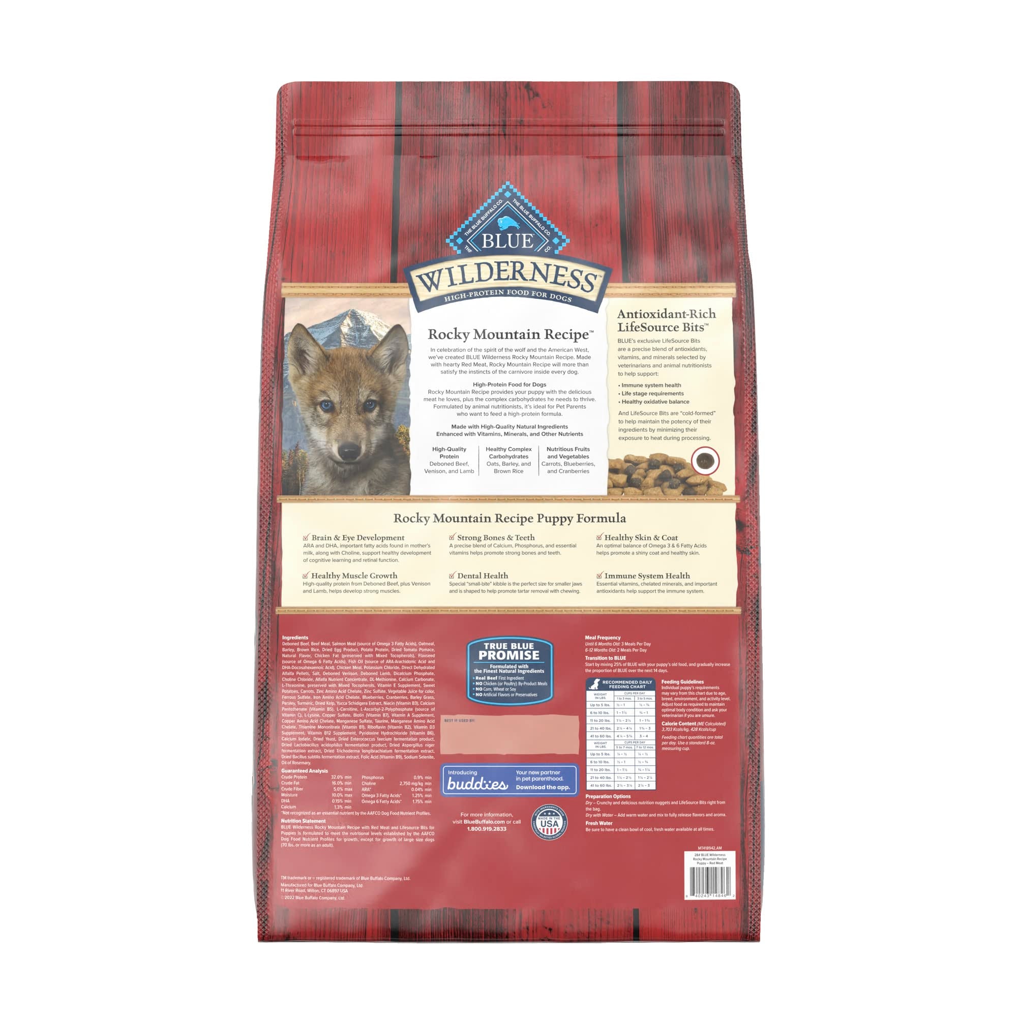 Blue Buffalo Wilderness Rocky Mountain Recipe Red Meat Dry Dog Food - 28 Lbs  