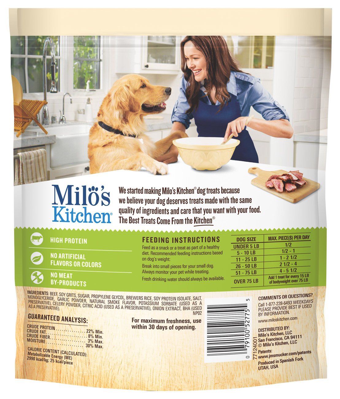 Milo's Kitchen Sausage Slices Soft and Chewy Dog Treats - 18 Oz - Case of 4  