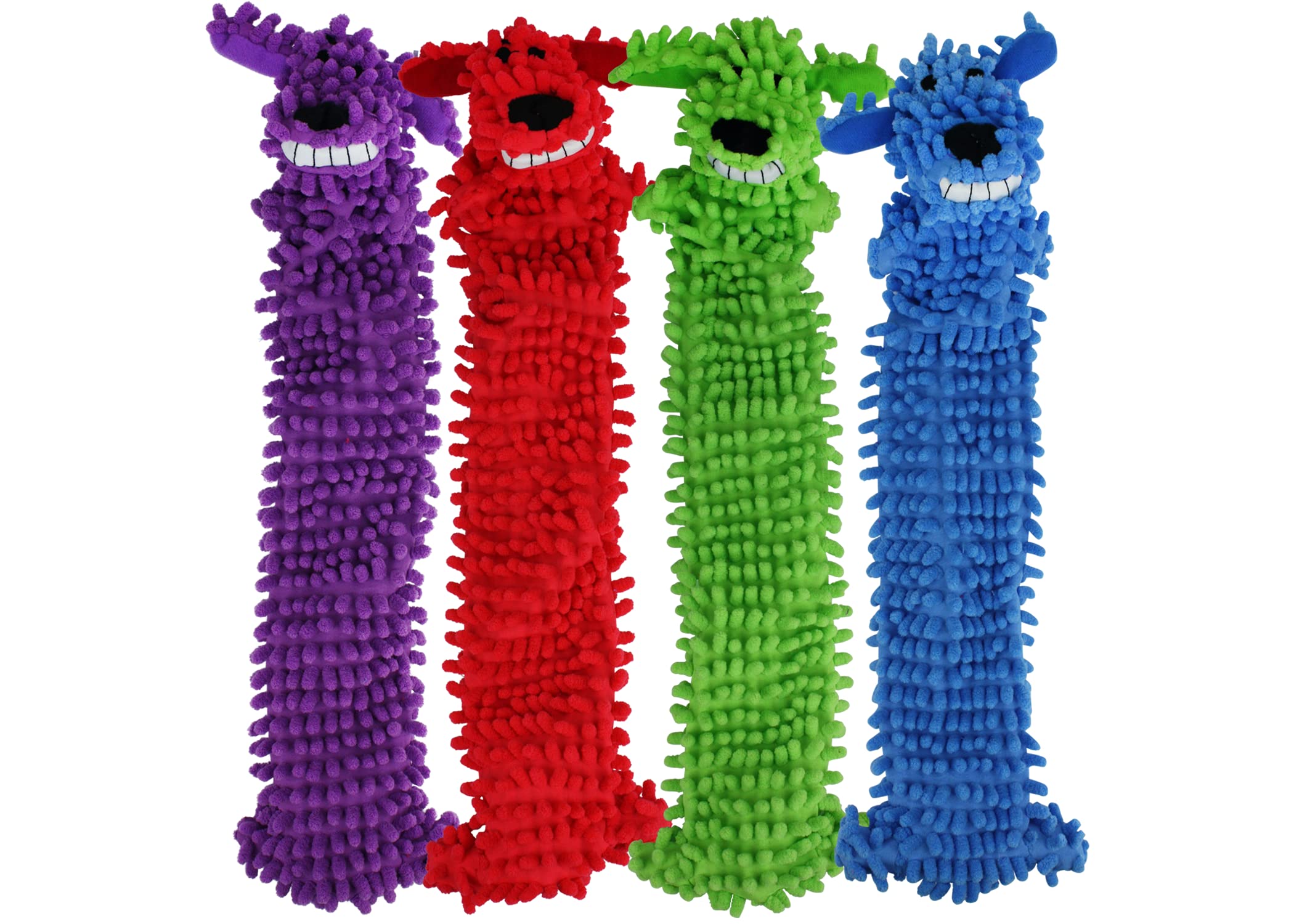 Multipet Loofa Squeak and Plush Dog Toy - Assorted - Small - 12" Inches  