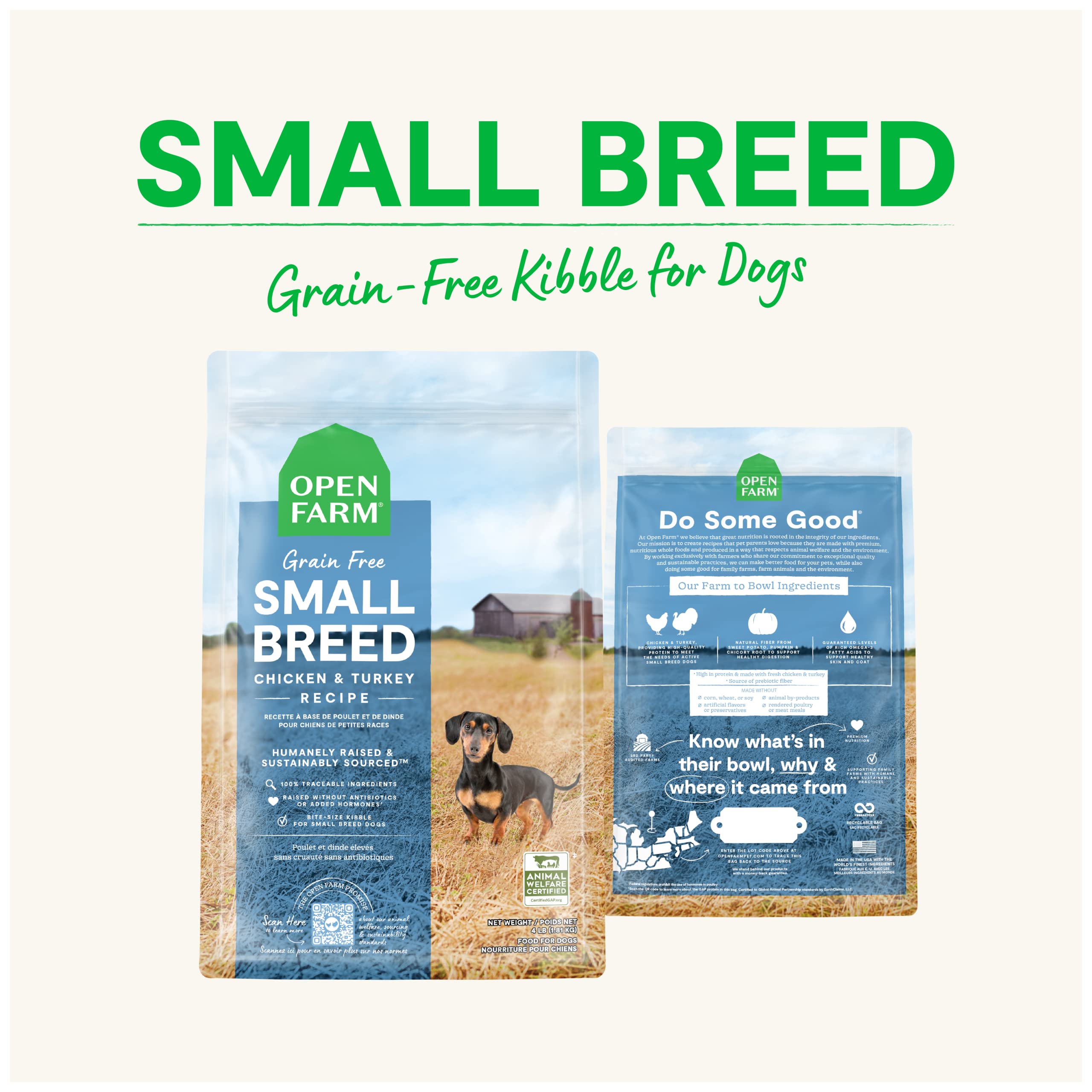 Open Farm Grain-Free Chicken and Turkey Small-Breed Dry Dog Food - 11 Lbs  