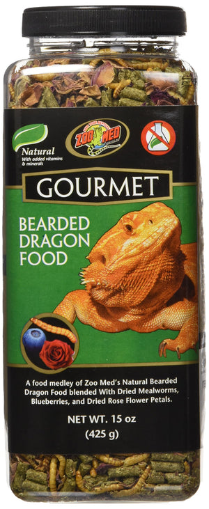 Zoo Med Laboratories Gourmet Bearded Dragon Dry Food - 15 Oz