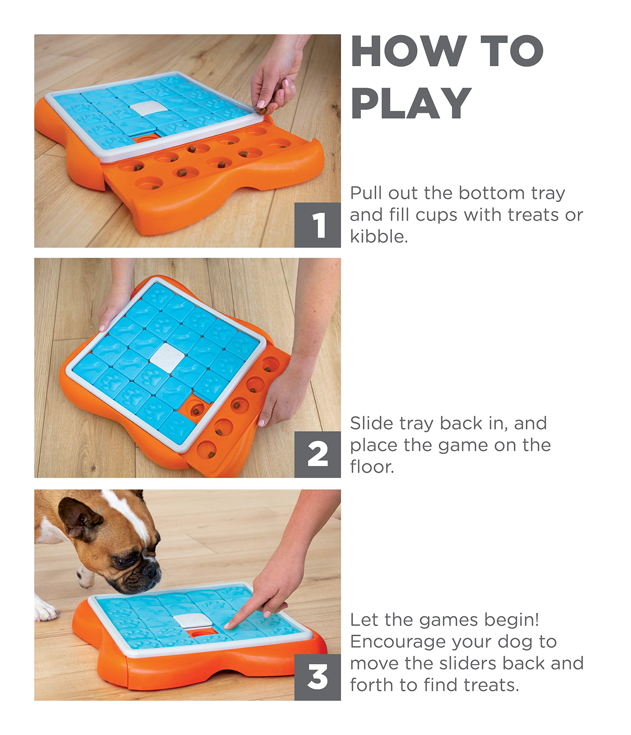 Outward Hound Challenge Slider Treat Rewarding Puzzle Solving Dog Toy and Feeder  