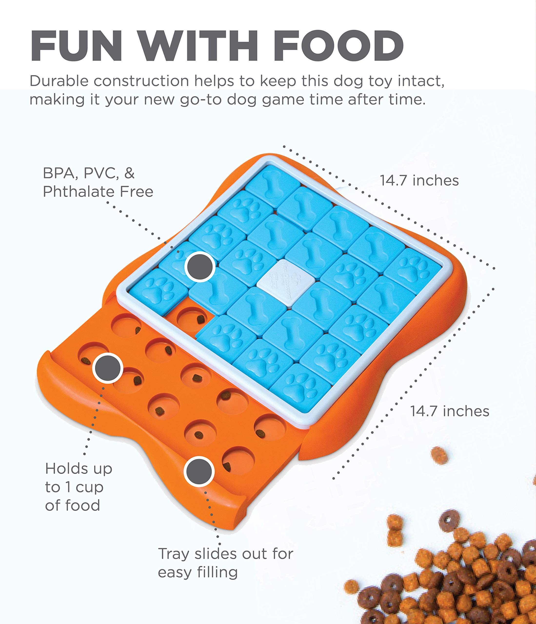 Outward Hound Challenge Slider Treat Rewarding Puzzle Solving Dog Toy and Feeder  