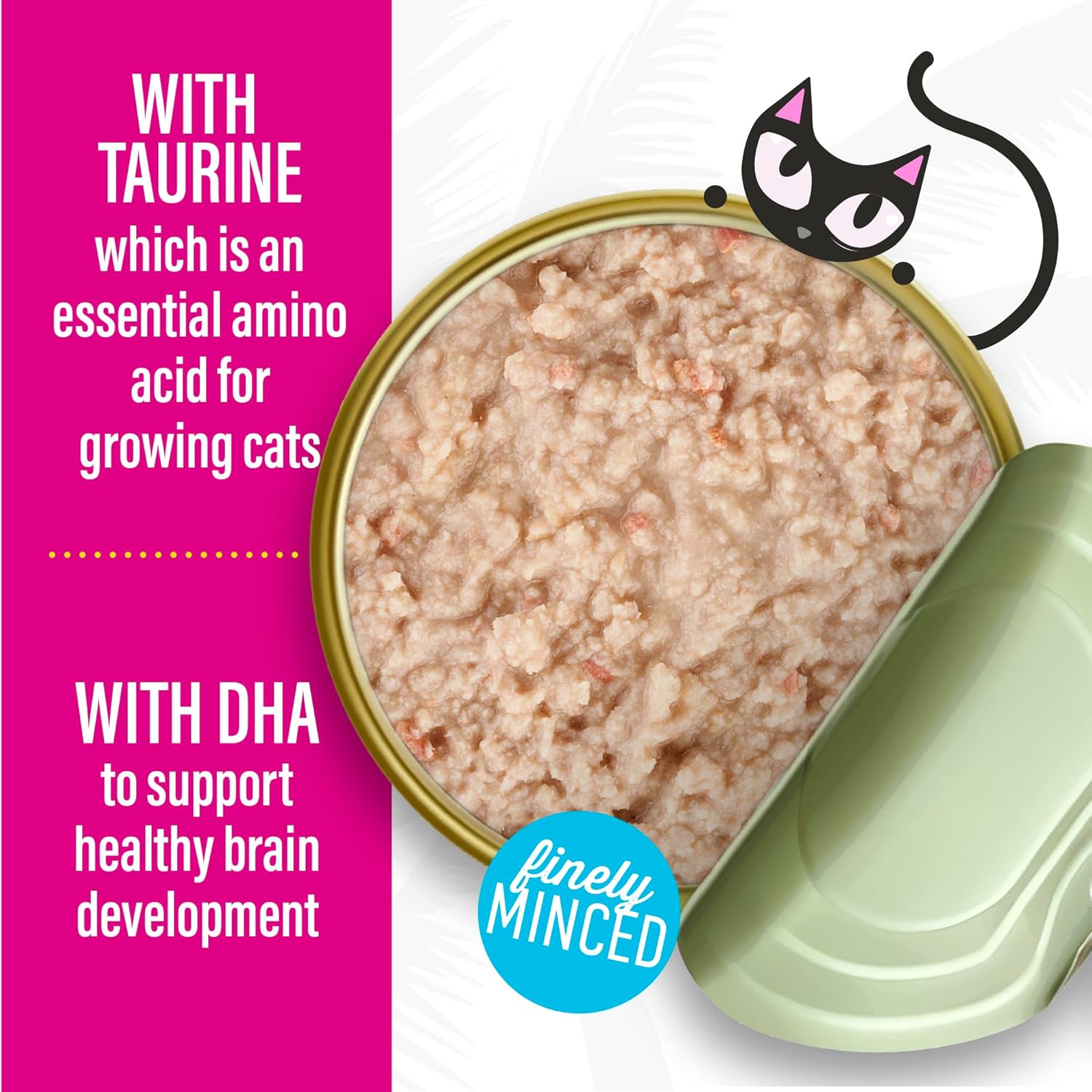 Tiki Cat Baby Pate Grain-Free Minced Chicken Duck and Duck Liver Kitten Canned Cat Food - 2.4 Oz - Case of 12