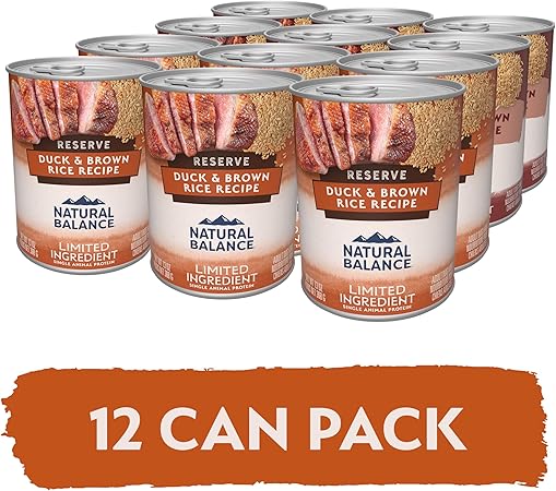 Natural Balance Limited Ingredient Diet Reserve Duck and Brown Rice Adult Canned Dog Food - 13 Oz - Case of 12
