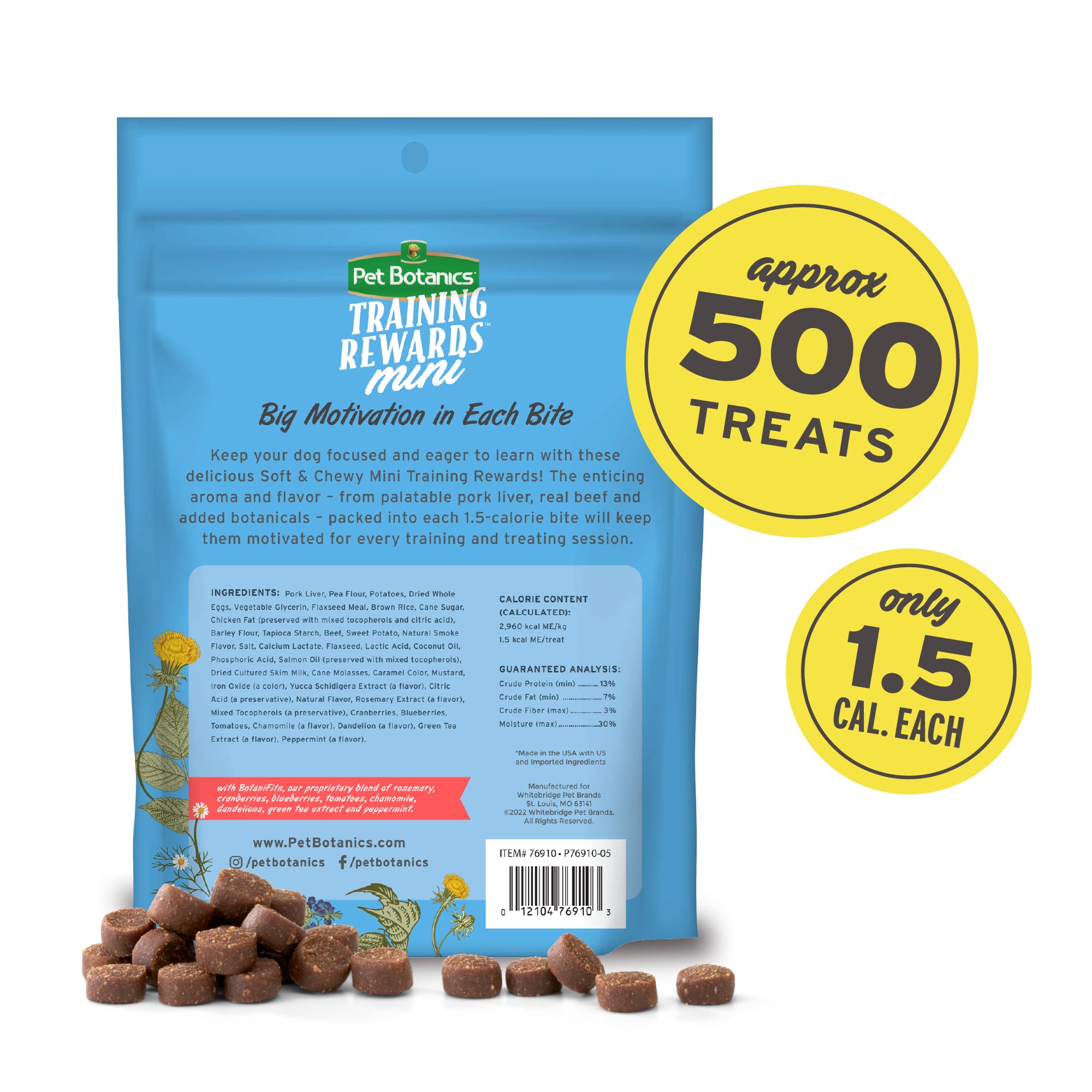 Pet Botanics Training Rewards Grain-Free Beef Soft and Chewy Dog Treats - Mini - 10 Oz  