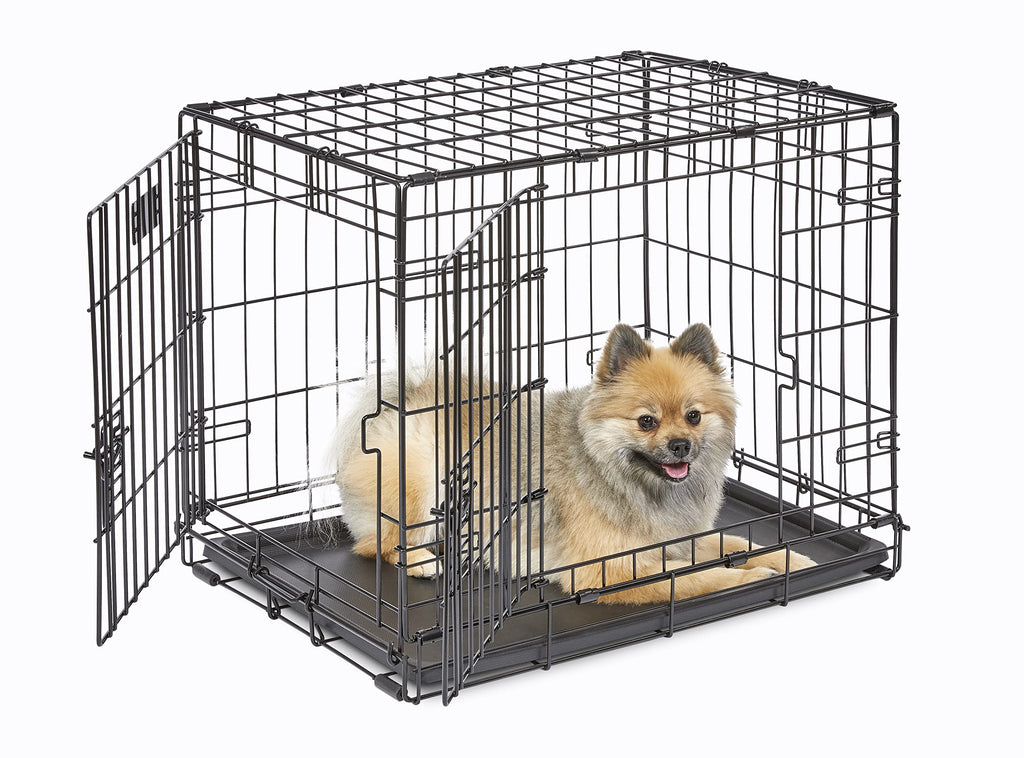 Midwest I-Crate Double Door Metal Folding Dog Crate with Divider Panel - 24" X 18" X 19...
