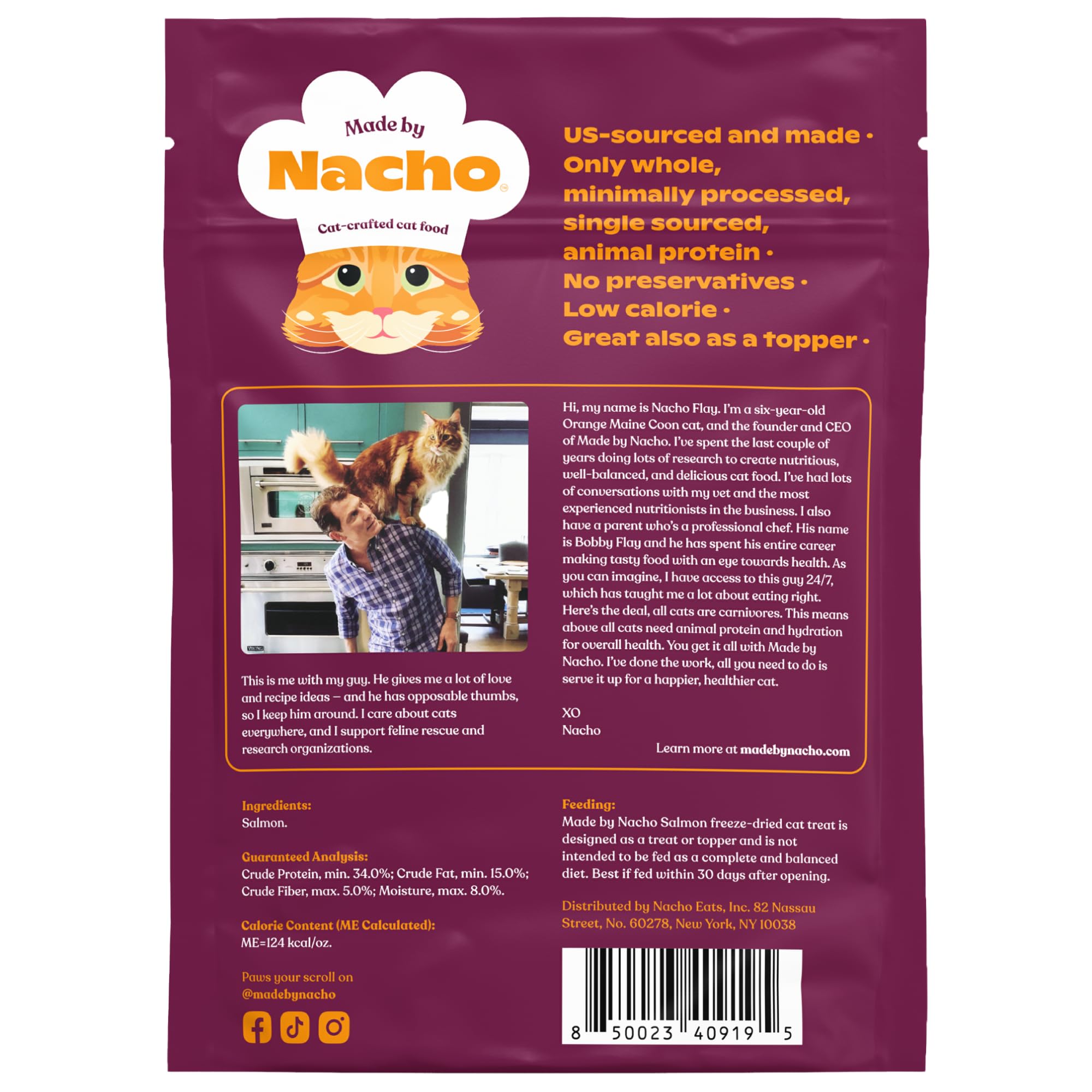 Made by Nacho Freeze-Dried Salmon Cat Treats - .7 Oz  