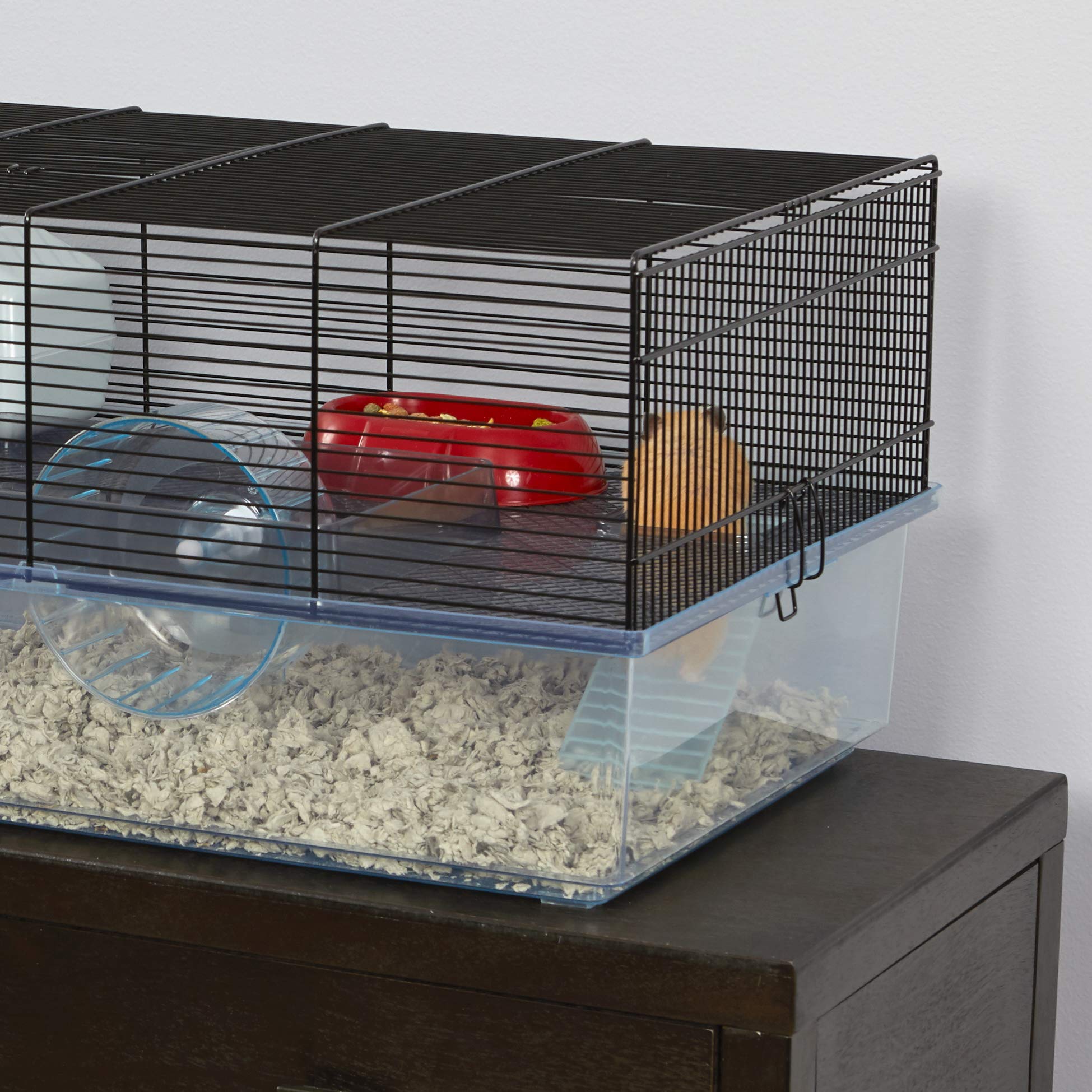 Ferplast Favola Multi-Level Hamster Cage with Bottle and Dish - Black - 23.6" X 14.4" X 11.8" Inches  