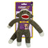 Multipet Sock Pals Monkey Squeak and Plush Dog Toy - Small - 10" Inches  