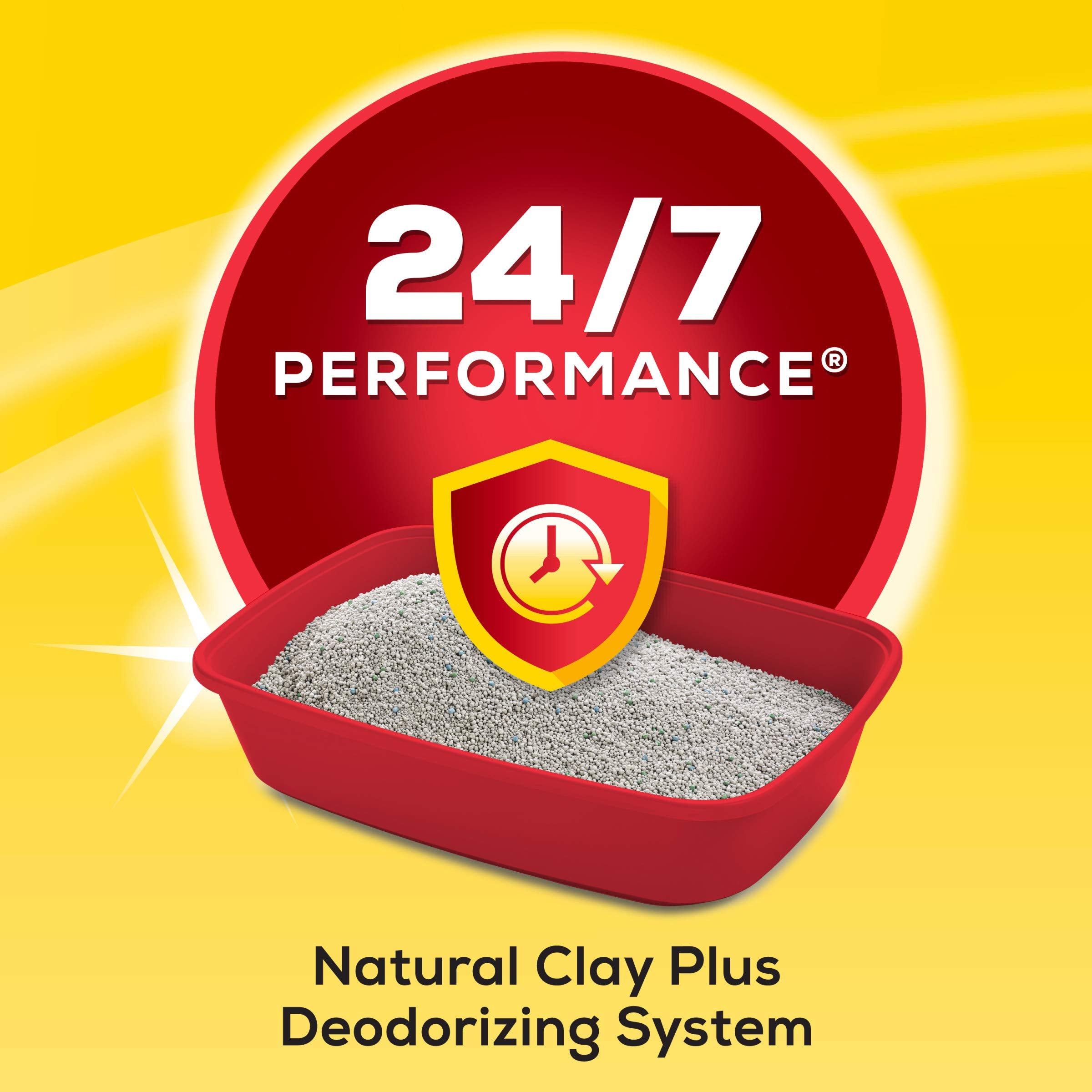 Purina Tidy Cats 24/7 Performance Clumping Low-Dust Odor Protection Clay Mult-Cat Litter - 14 Lbs - Case of 3  