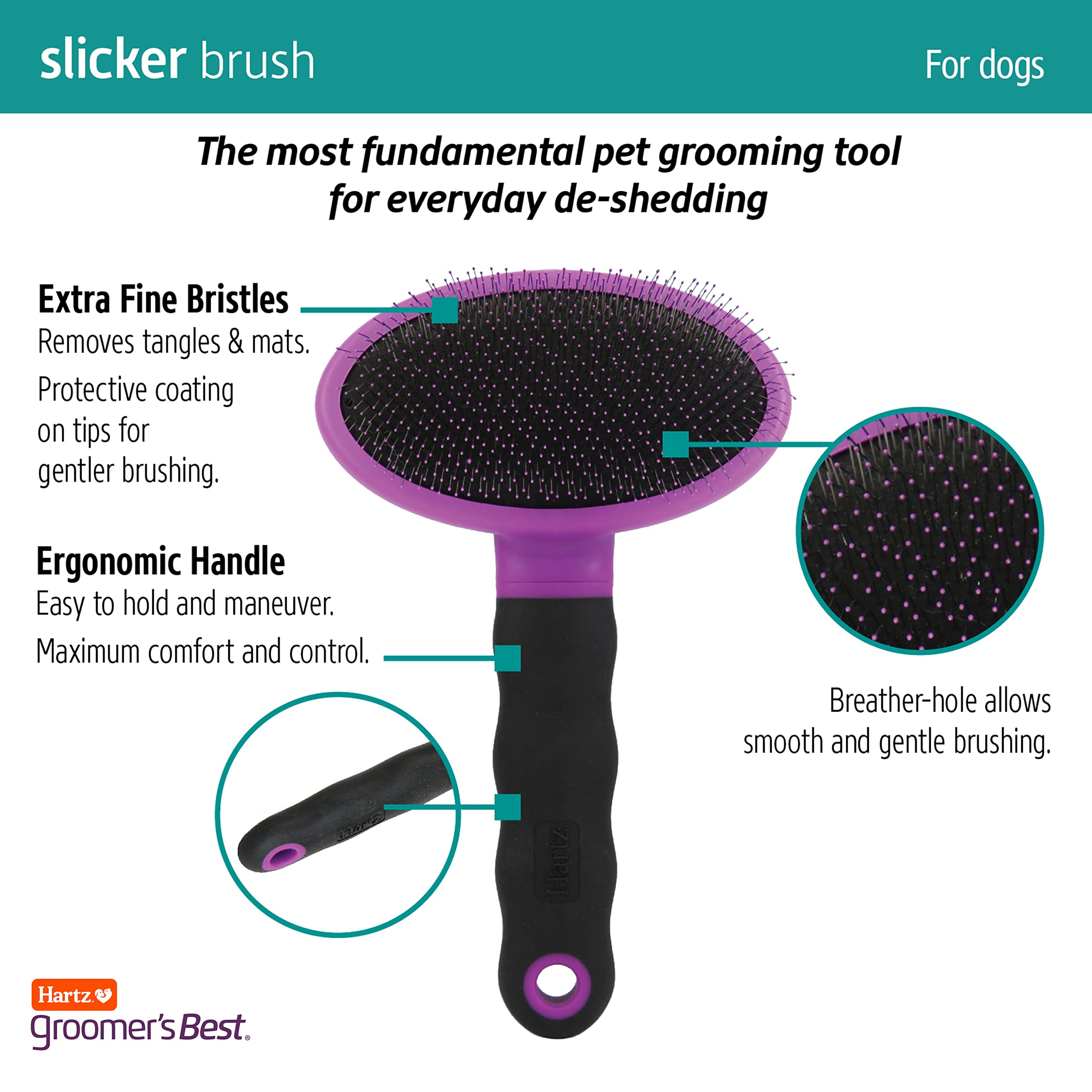 Hartz Mountain Groomer's Best Slicker Dog Brush  