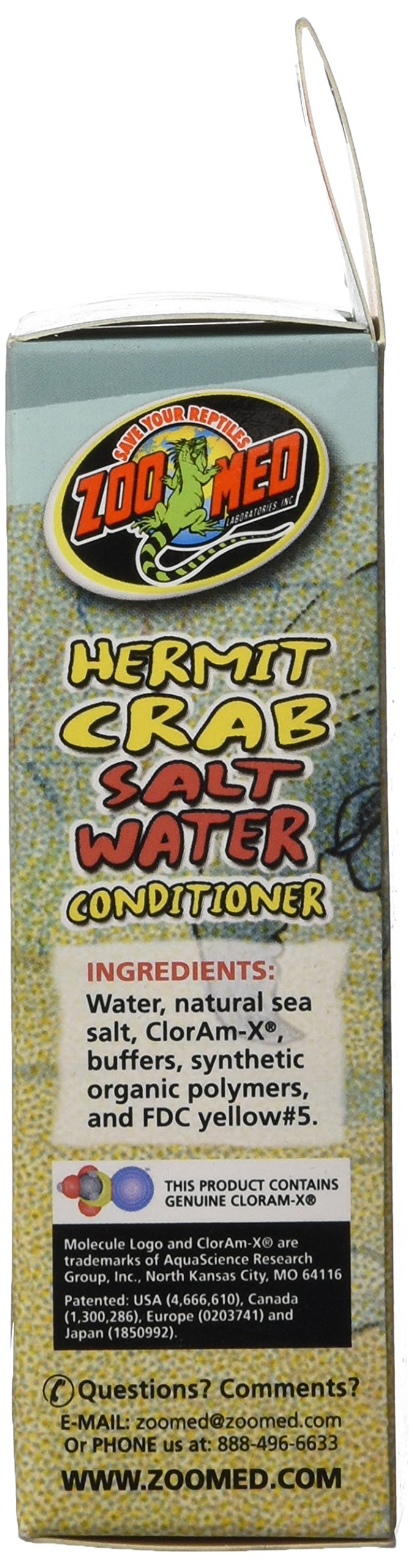 Zoo Med Laboratories Hermit Crab Salt Water Conditioner - 3 Oz  