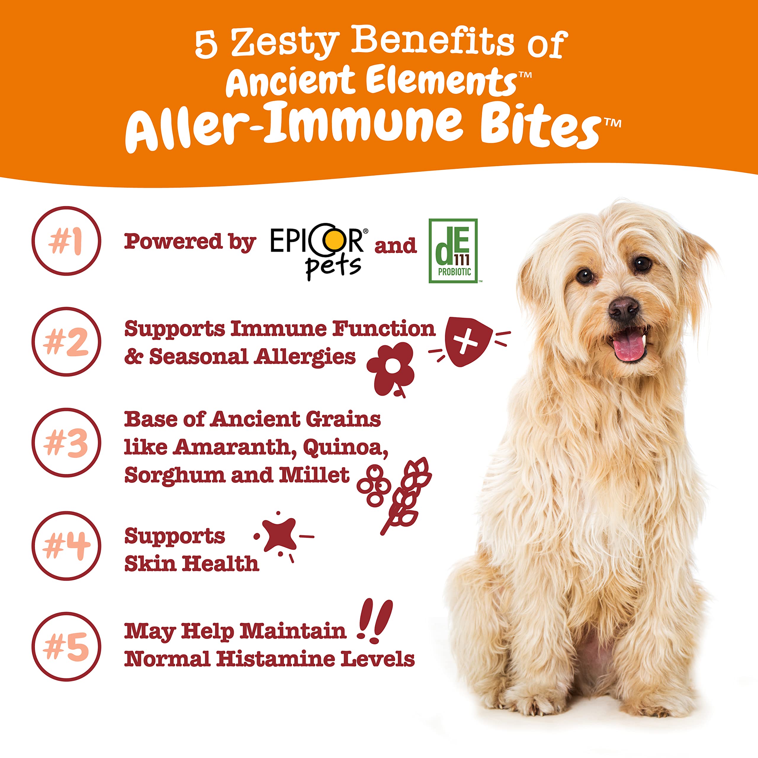 Zesty Paws Vet-Strength Aller-Immune Bites Smoked Cheese Flavor Soft Chew Dog Supplements - 90 Count  