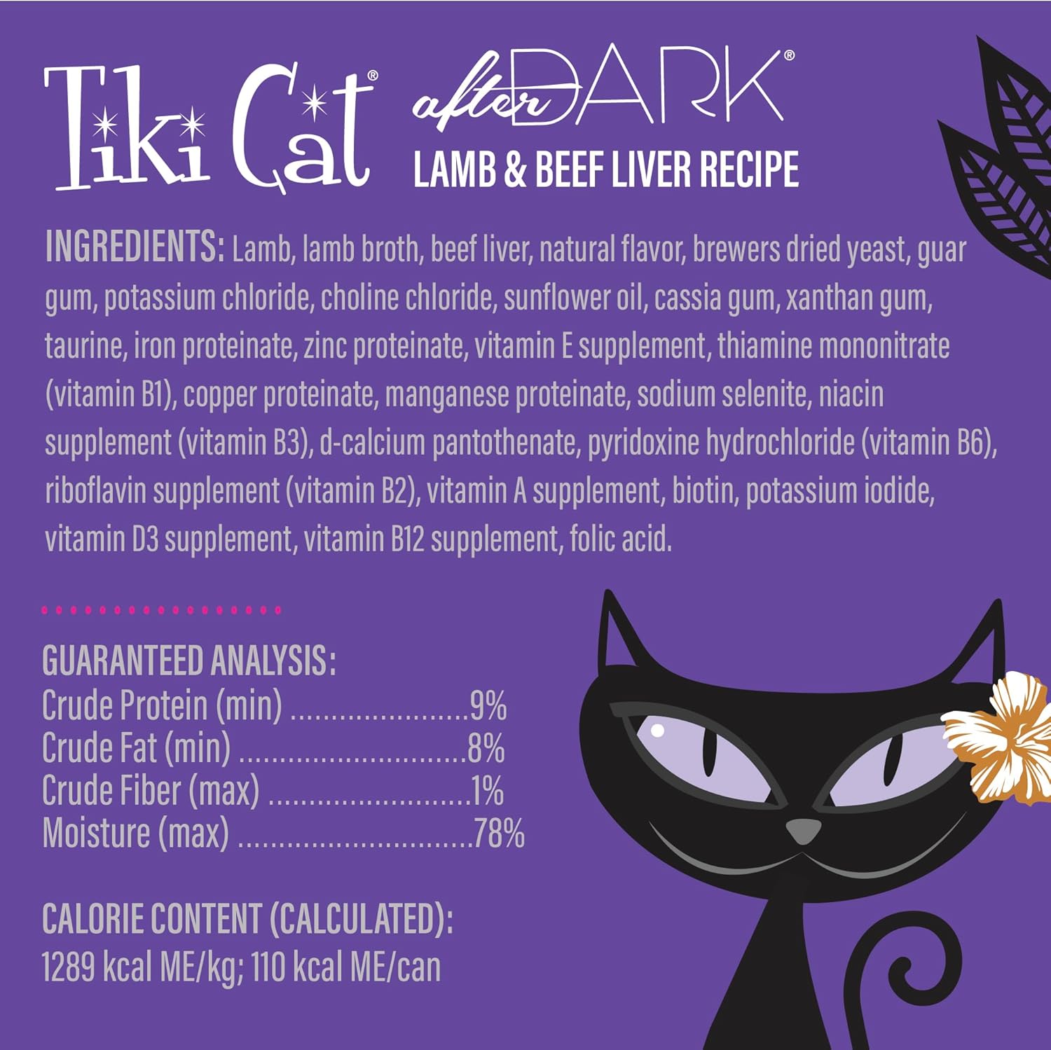 Tiki Cat After Dark Soft Pate Grain-Free Lamb and Beef Liver Adult Canned Cat Food