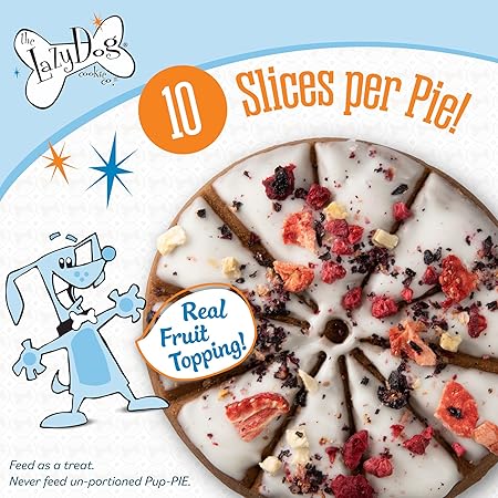 Lazy Dog Original Pup-Pie Happy Birthday Special Dog Pre-Sliced Baked Dog Biscuit Treats - Pink - 5 Oz
