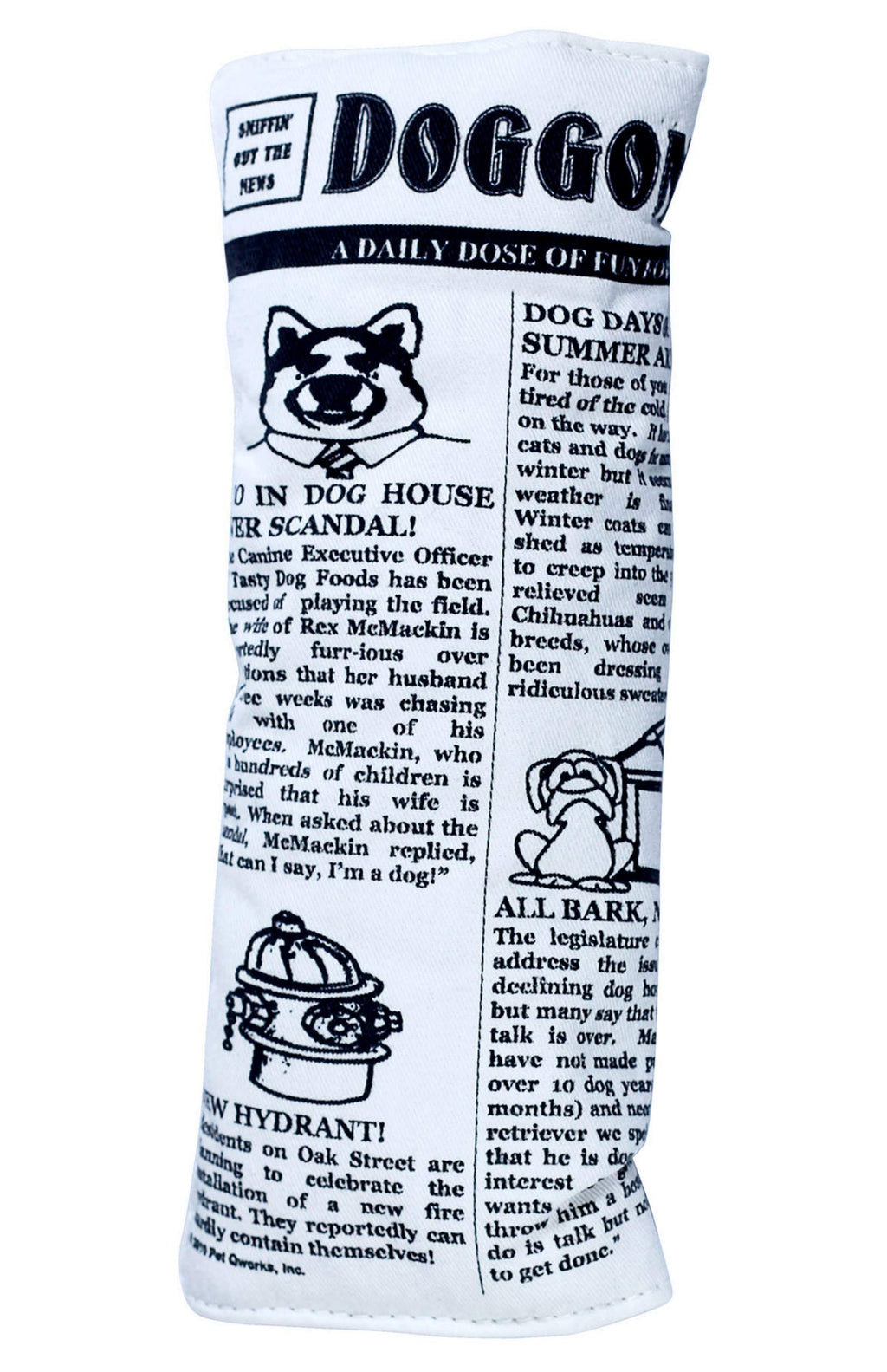 Pet Qwerks Krinkle Newspaper Dog Toy - Large  