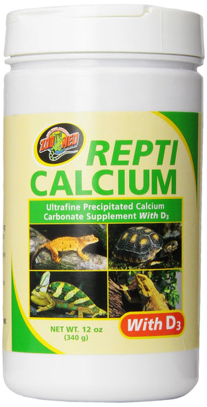 Zoo Med Laboratories Repti Calcium with Vitamin D3 Ultrafine Reptile Supplement - 12 Oz
