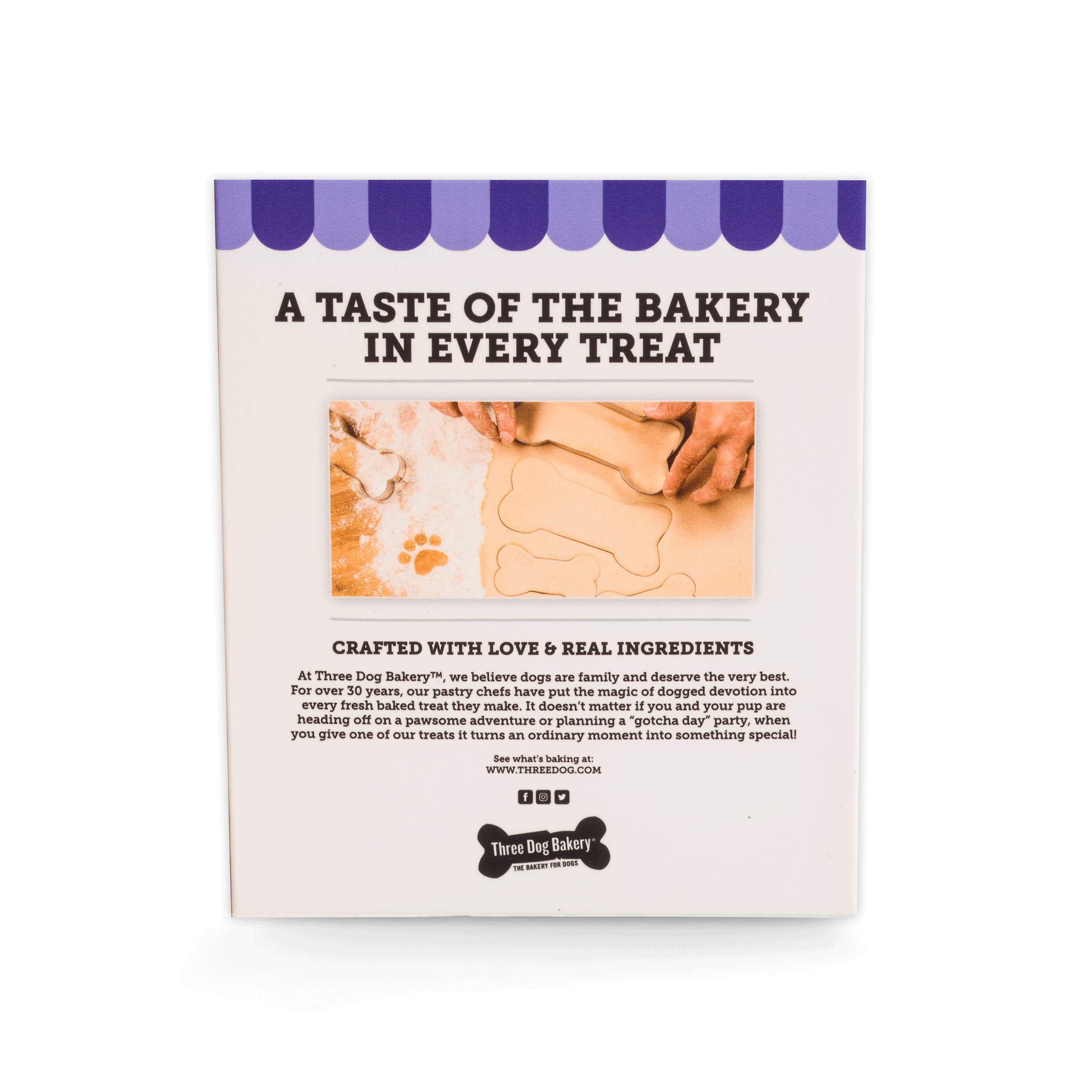 Three Dog Bakery Peanut Butter and Strawberry Jelly Bites Soft Baked and Chewy Dog Treats - 13 Oz - Case of 6  