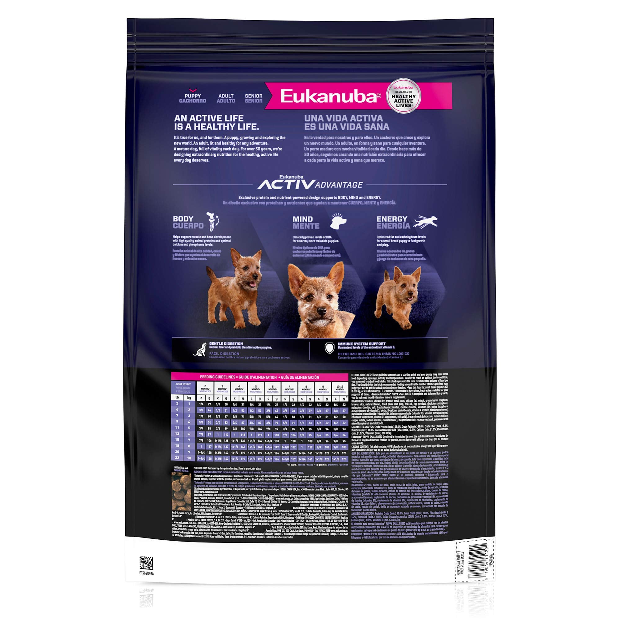 Eukanuba Chicken Early Activ Advantage Small-Breed Puppy Formula Dry Dog Food - 4.5 Lbs  