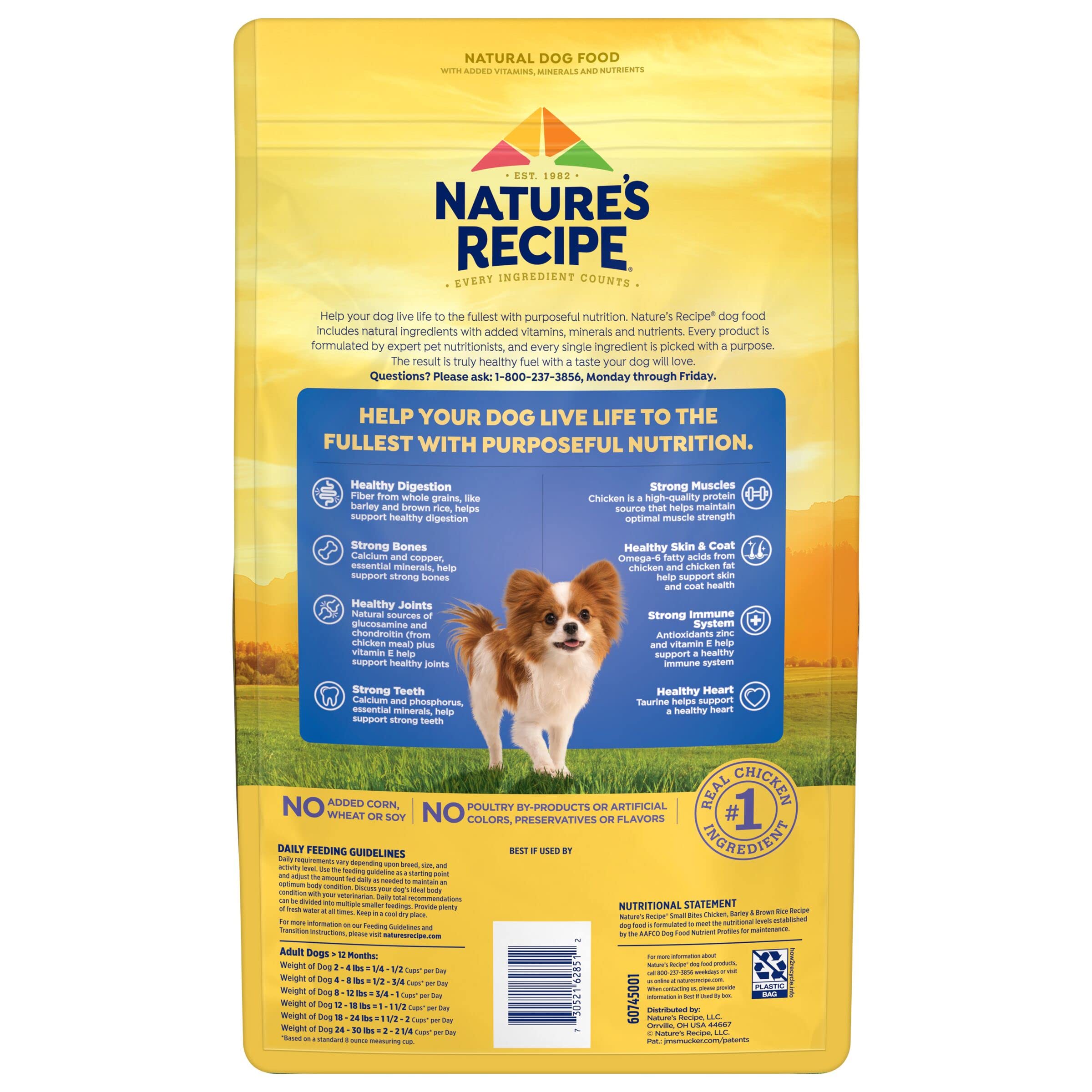 Nature's Recipe Chicken and Rice Small Bites Small-Breed Recipe Dry Dog Food - 4 Lbs - Case of 4  