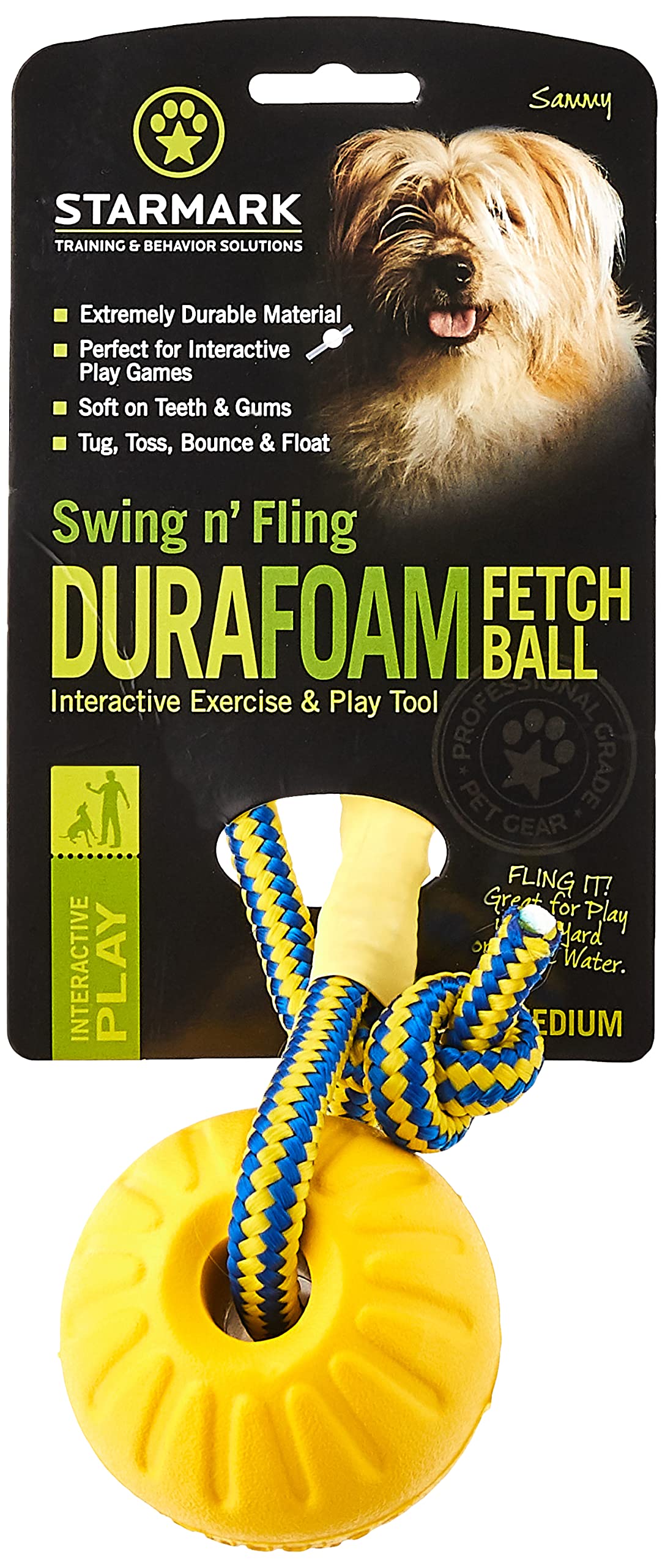 Snugarooz Fling N' Fun Rope and Ball Fetch Dog Toy - 7